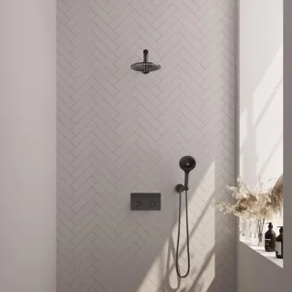 Brauer Carving Thermostatische Inbouw Regendoucheset Gunmetal