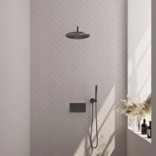 Brauer Carving Thermostatische Inbouw Regendoucheset Gunmetal