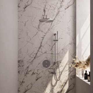 De Brauer Carving Thermostatische Inbouw Regendoucheset in één oogopslag