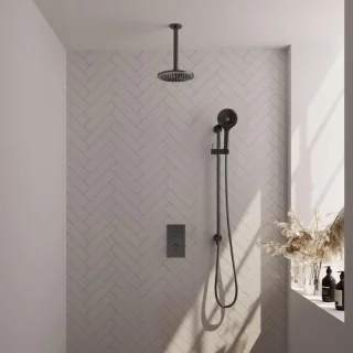 Brauer Carving Thermostatische Regendoucheset Inbouw Gunmetal