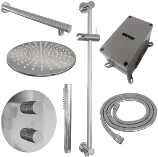 Brauer Chrome Carving Thermostatische Inbouw Regendoucheset