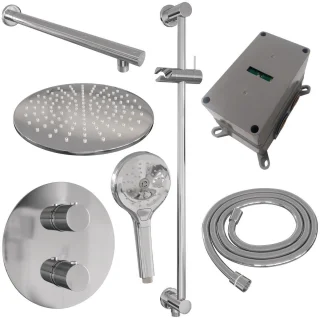 Brauer Chrome Carving Thermostatische Inbouw Regendoucheset