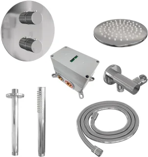 Brauer Chrome Carving Thermostatische Inbouw Regendoucheset