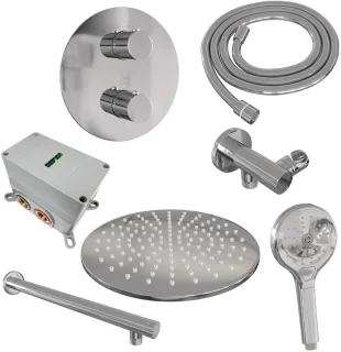 Brauer Chrome Carving Thermostatische Regendoucheset Inbouw