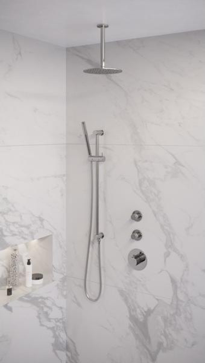 De Brauer ColdSmart Thermostatische Regendouche Plafond 200 Inbouw Set in één oogopslag