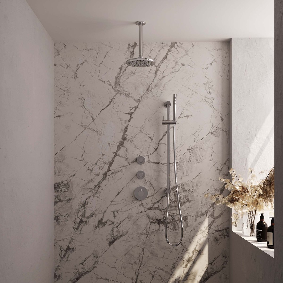 Wat vinden we goed aan de Brauer ColdSmart Thermostatische Regendouche Plafond 200 Inbouw Set