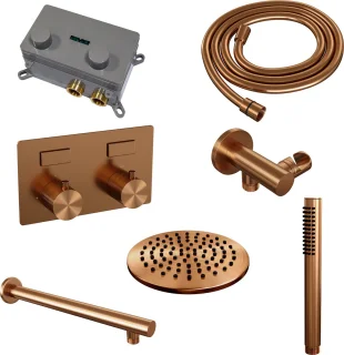 BRAUER Copper Carving inbouw regendouche SET 49