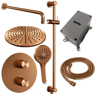 Brauer Copper Carving Inbouw Regendoucheset
