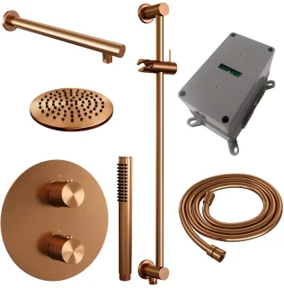Brauer Copper Carving Inbouw Regendoucheset