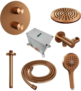 Brauer Copper Carving Inbouw Regendoucheset