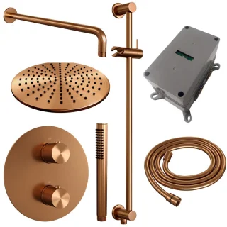 Brauer Copper Carving Inbouw Regendoucheset