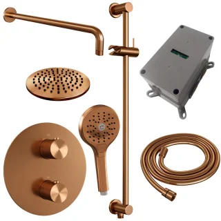 Brauer Copper Carving Inbouw Regendoucheset