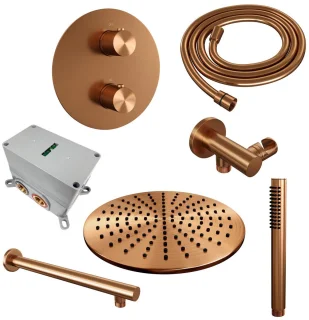 Brauer Copper Carving Inbouw Regendoucheset