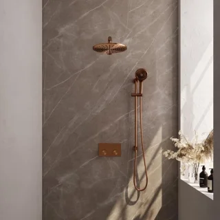 Brauer Copper Carving Inbouw Thermostatische Regendoucheset