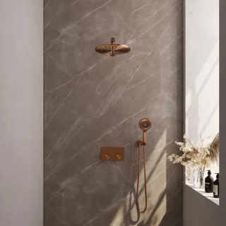 Brauer Copper Carving Inbouw Thermostatische Regendoucheset