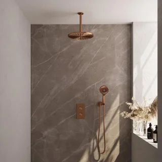 Brauer Copper Carving Inbouw Thermostatische Regendoucheset