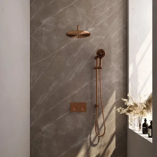 BRAUER Copper Carving thermostatische inbouw regendouche SET 70