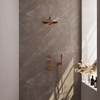 Brauer Copper Carving Thermostatische Inbouw Regendoucheset