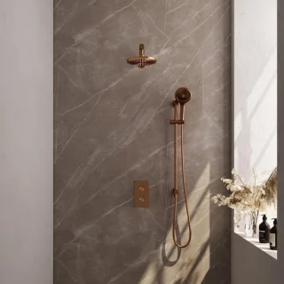 Brauer Copper Carving Thermostatische Inbouw Regendoucheset