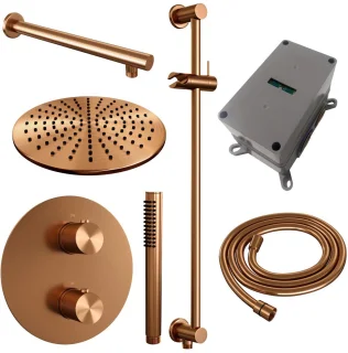 Brauer Copper Carving Thermostatische Inbouw Regendoucheset