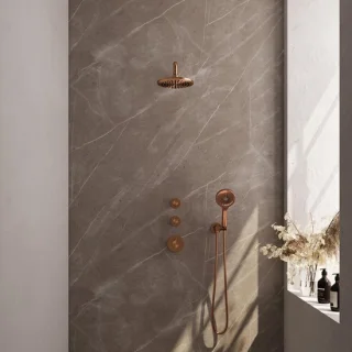 Brauer Copper Carving Thermostatische Inbouw Regendoucheset
