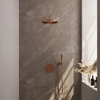 Brauer Copper Carving Thermostatische Inbouw Regendoucheset