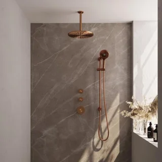 Brauer Copper Carving Thermostatische Inbouw Regendoucheset