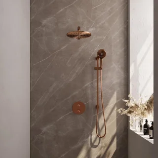 Brauer Copper Carving Thermostatische Inbouw Regendoucheset