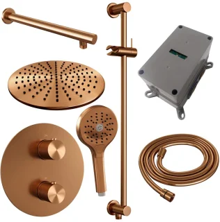 Brauer Copper Carving Thermostatische Inbouw Regendoucheset