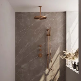 Brauer Copper Carving Thermostatische Inbouw Regendoucheset