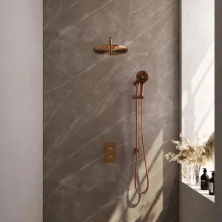 Brauer Copper Carving Thermostatische Inbouw Regendoucheset