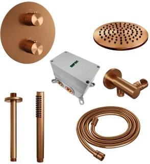 Brauer Copper Carving Thermostatische Inbouw Regendoucheset