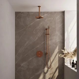 Brauer Copper Carving Thermostatische Inbouw Regendoucheset