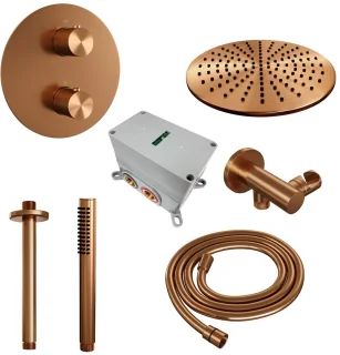 Brauer Copper Carving Thermostatische Inbouw Regendoucheset