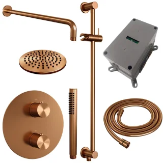 Brauer Copper Carving Thermostatische Inbouw Regendoucheset