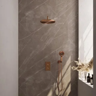 Brauer Copper Carving Thermostatische Inbouw Regendoucheset