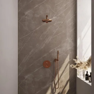 Brauer Copper Carving Thermostatische Inbouw Regendoucheset