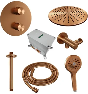Brauer Copper Carving Thermostatische Inbouw Regendoucheset