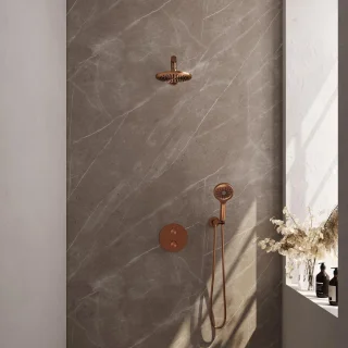 Brauer Copper Carving Thermostatische Inbouw Regendoucheset