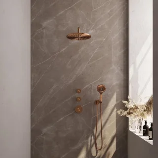 Brauer Copper Carving Thermostatische Inbouw Regendoucheset