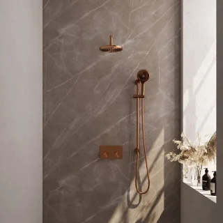 BRAUER Copper Carving thermostatische inbouw regendoucheset
