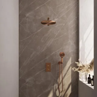 Brauer Copper Carving Thermostatische Inbouw Regendoucheset