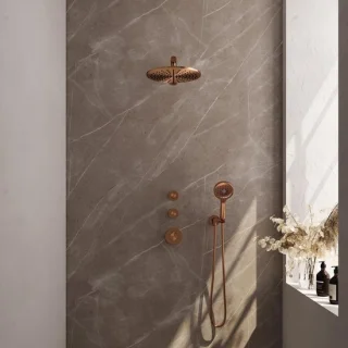 Brauer Copper Carving Thermostatische Inbouw Regendoucheset