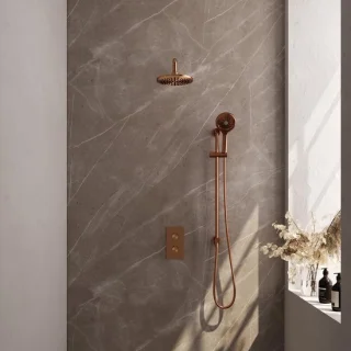 Brauer Copper Carving Thermostatische Inbouw Regendoucheset