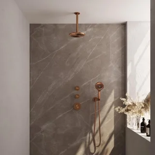 Brauer Copper Carving Thermostatische Inbouw Regendoucheset