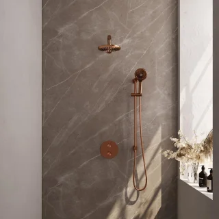 Brauer Copper Carving Thermostatische Regendoucheset Inbouw