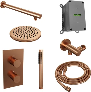 BRAUER Copper Edition 3-weg inbouw regendoucheset
