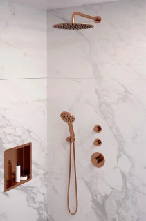 Brauer Copper Edition Regendoucheset Inbouw 30cm Geborsteld Koper
