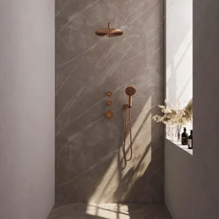 Brauer Copper Edition Regendoucheset Inbouw 30cm Geborsteld Koper