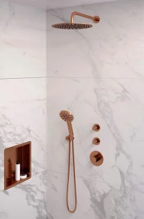 Brauer Copper Edition Regendoucheset Inbouw 30cm Geborsteld Koper